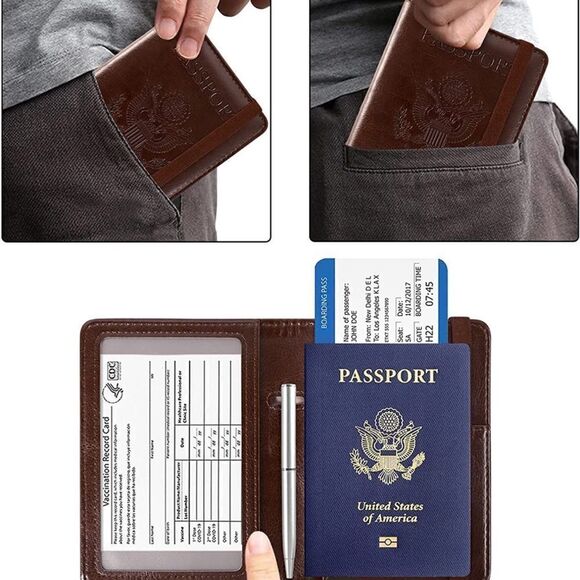 Leather Passport Cover  - Picture 3 of 5